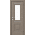 Міжкімнатні двері з ПВХ покриттям Versal Esmi зі склом 3 з молдингом SMALL хром (Esmi-G3m-SMALL-Ch)