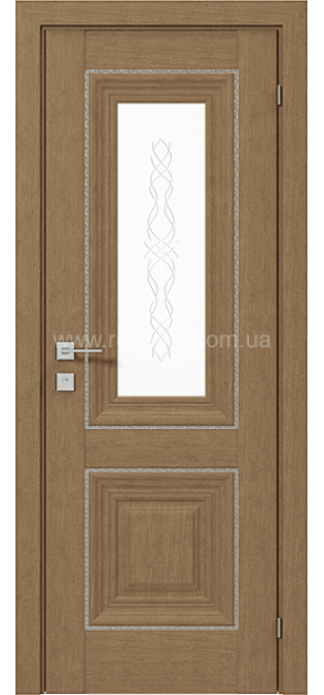Межкомнатные двери с ПВХ покрытием Versal Esmi со стеклом 3 с молдингом SMALL хром (Esmi-G3m-SMALL-Chr)