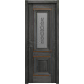 Міжкімнатні двері з ПВХ покриттям Versal Esmi зі склом 3 з молдингом SMALL золото (Esmi-G3m-SMALL-Gold)