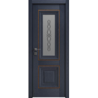 Міжкімнатні двері Versal Esmi зі склом 3 з молдингом SMALL золото (Esmi-G3m-SMALL-Gold)