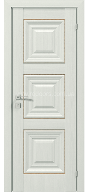 Міжкімнатні двері з ПВХ покриттям Versal Irida глухі з молдингом Small золото (Irida-Hm-Small-Gold)