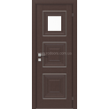 Міжкімнатні двері з ПВХ покриттям Versal Irida зі склом 3 з молдингом Basic хром (Irida-G1m-Basic-Chr)