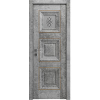 Міжкімнатні двері Versal Irida зі склом 1 з молдингом Basic золото (Irida-G1m-Basic-Gold)