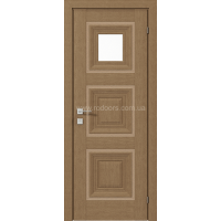 Міжкімнатні двері Versal Irida зі склом 3 із молдингом Grand золото (Irida-G1m-Grand-Gold)