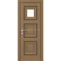 Міжкімнатні двері Versal Irida зі склом 3 із молдингом Grand димчастий (Irida-G1m-Grand-Smoky)