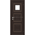 Міжкімнатні двері з ПВХ покриттям Versal Irida зі склом 3 з молдингом Small золото (Irida-G1m-Small-Gold)