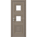 Межкомнатные двери с ПВХ покрытием Versal Irida со стеклом 2 с молдингом Basic золото (Irida-G2m-Basic-Gold)