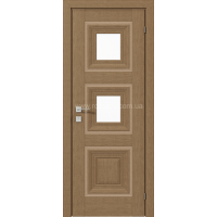 Міжкімнатні двері Versal Irida зі склом 3 із молдингом Grand золото (Irida-G2m-Grand-Gold)