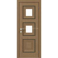 Міжкімнатні двері Versal Irida зі склом 3 із молдингом Grand димчастий (Irida-G2m-Grand-Smoky)