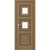 Міжкімнатні двері з ПВХ покриттям Versal Irida зі склом 3 з молдингом Grand димчастий (Irida-G2m-Grand-Smoky)