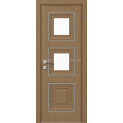 Міжкімнатні двері з ПВХ покриттям Versal Irida зі склом 3 з молдингом Small хром (Irida-G2m-Small-Chr)